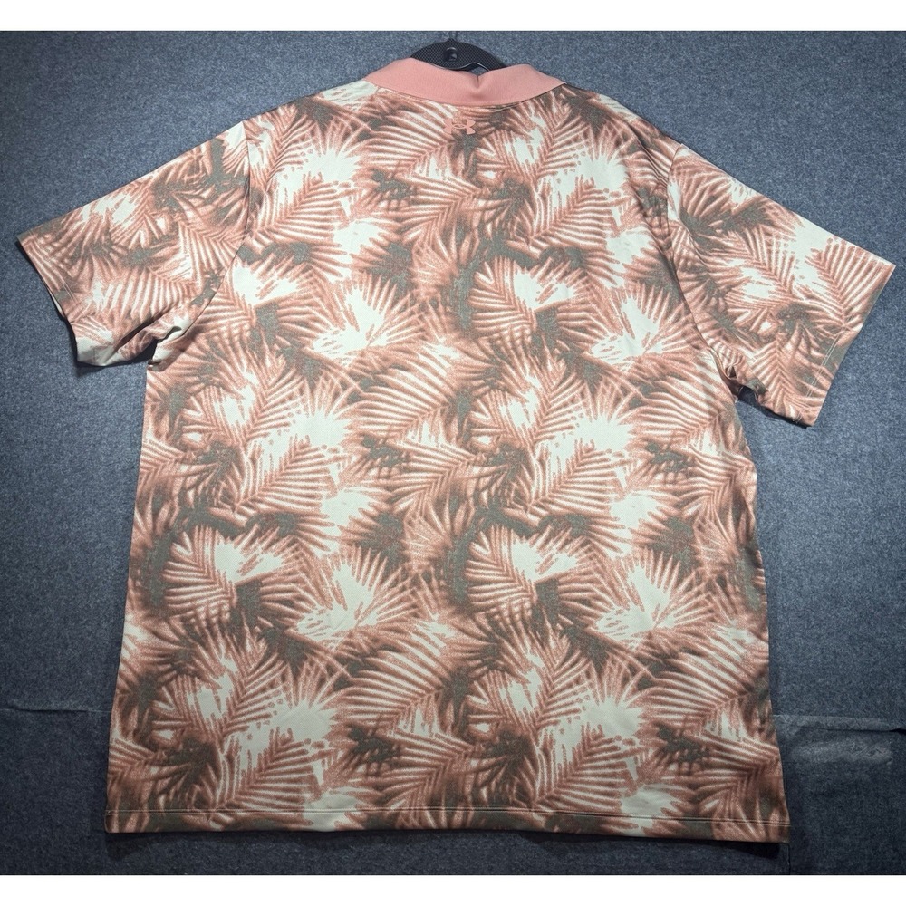 Under Armour Matchplay Tropical Palm Leaf Printed Golf Polo Shirt 3XLT - Picture 7 of 7